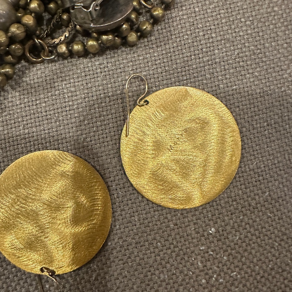 Morra Designs Gold Disc Earrings